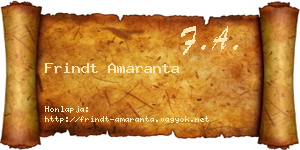 Frindt Amaranta névjegykártya